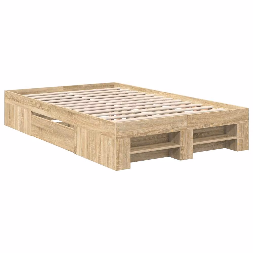 Berkfield Home Sonoma Oak Bed Frame in Brown, W/D/H: 120 x 200 cm – 2