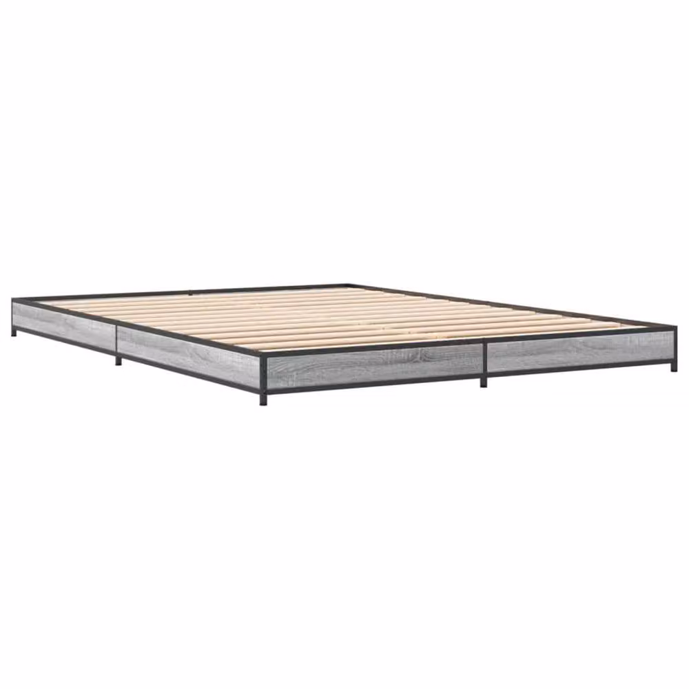 Berkfield Home Small Double Bed Frame in Grey Sonoma, W/D/H: 120 x 200 cm – 3