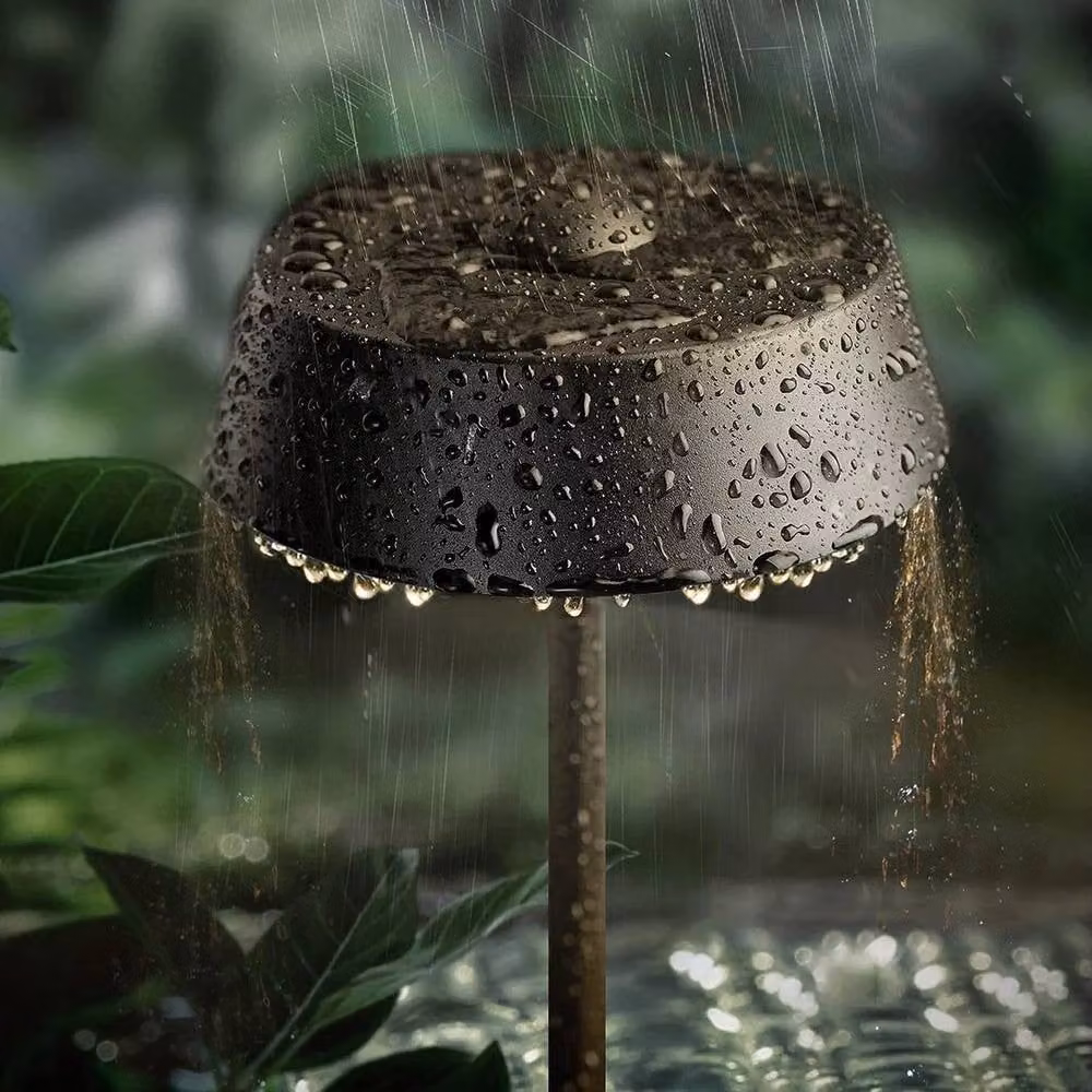 Nordara Dimmable USB Rechargeable Metal Desk Lamp in Black, Diameter: 30 cm, Height: 21 cm – 3