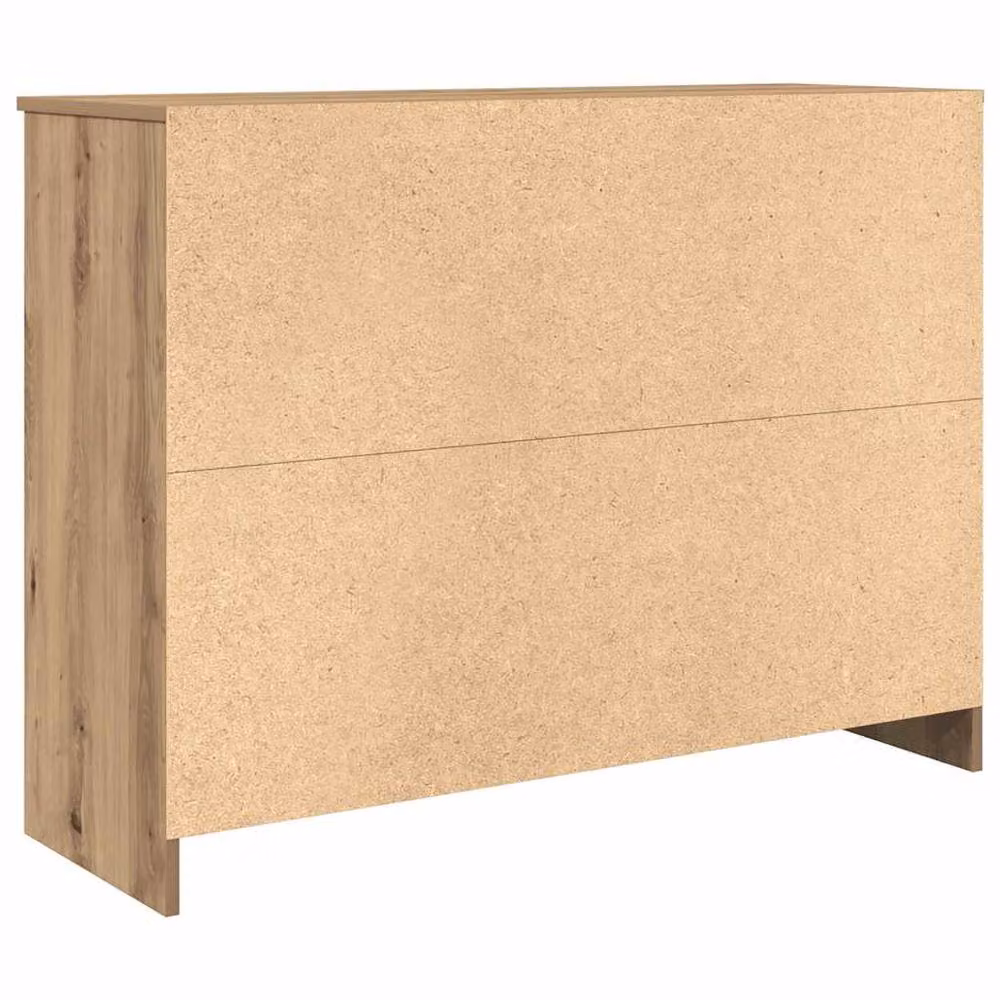 Berkfield Home Artisan Oak Sideboard with Drawer in Brown, W/D/H: 101 x 35 x 76 cm – 4