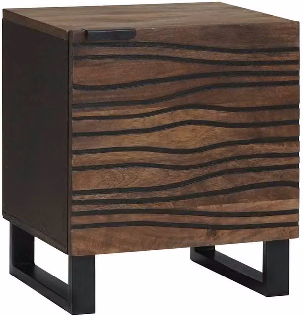 Berkfield Home Modern Bedside Cabinets, 2 Pack, Solid Mango Wood in Brown