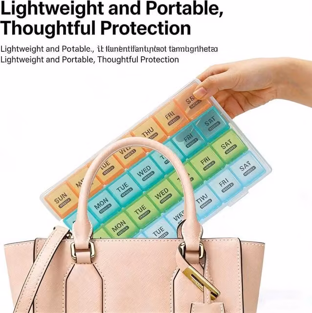 NESTLUNE Large 28 Day Monthly Pill Organiser in Transparent Clear