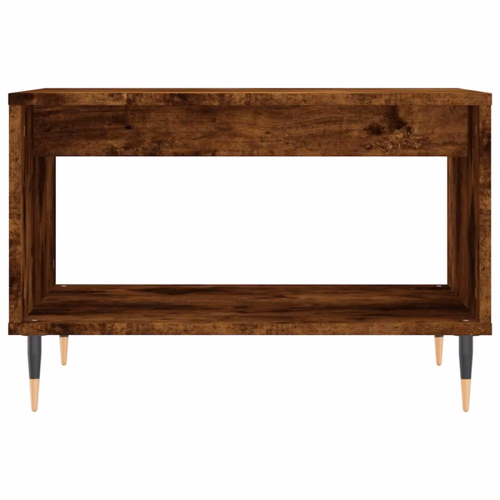 Berkfield Home Smoked Oak Coffee Table in Brown, W: 60 cm, D: 50 cm, H: 40 cm – 4