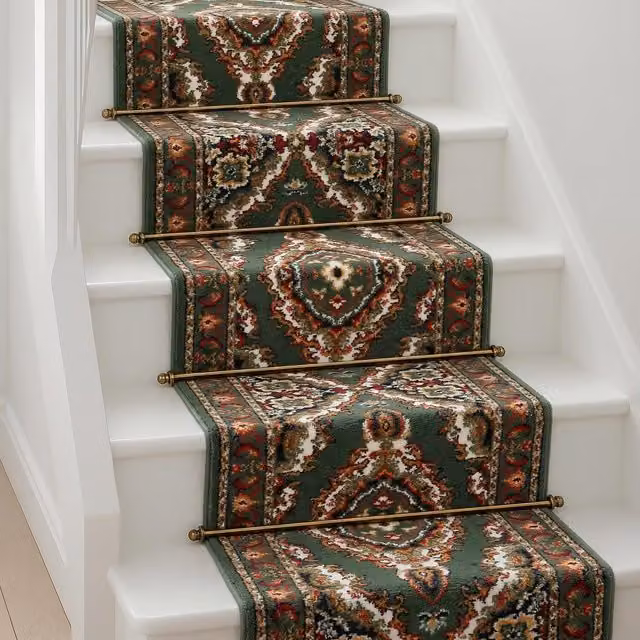 Bravich LTD Texas Medallion Traditional Hallway Runner Rug, Green, W: 60 cm, L: 810 cm