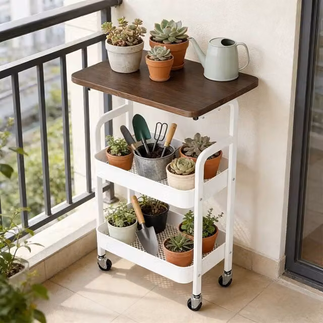 EONLION White 3 Tier Metal Storage Trolley Cart for Kitchen and Office – 1