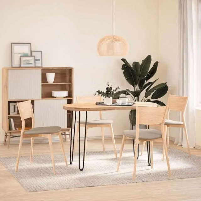 Berkfield Home Hairpin Table Legs, 4 Pieces, Black, Height: 72 cm, Solid Steel
