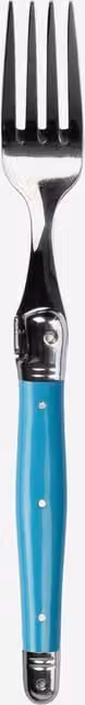 Laguiole Stainless Steel Single Dinner Fork in Turquoise