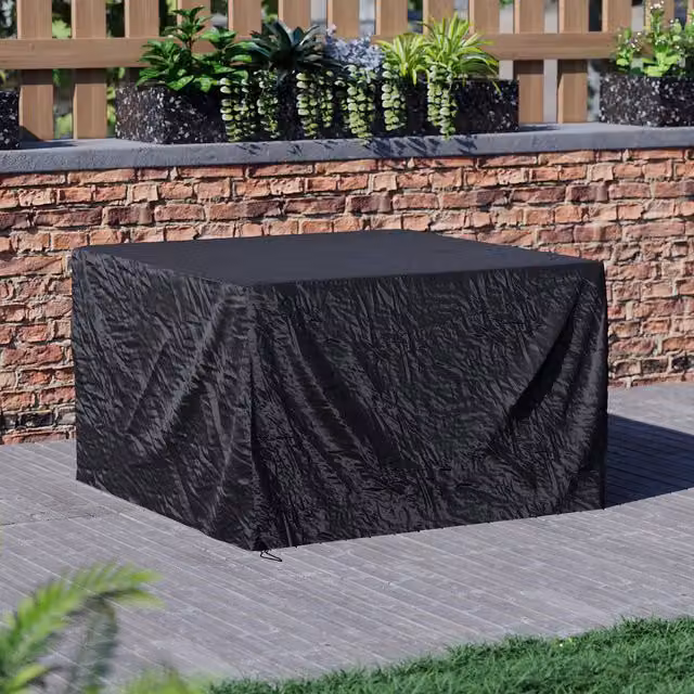 Vida Designs Plain Black Outdoor Patio Furniture Cover, 113 cm