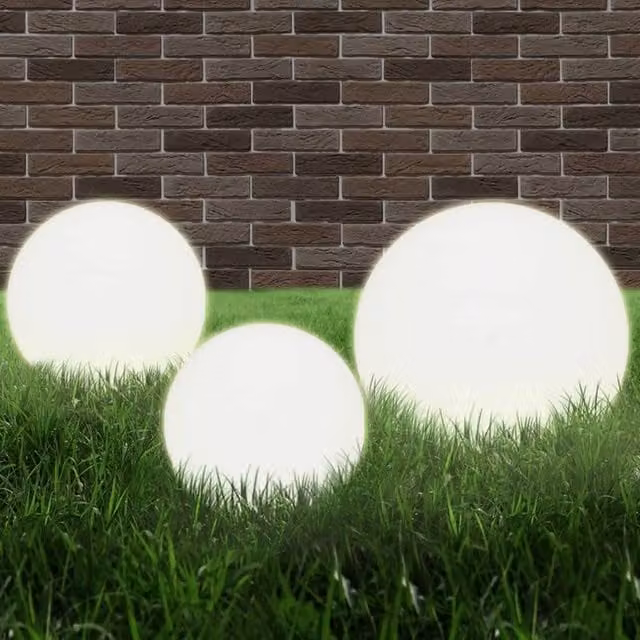 Berkfield Home 6 Piece LED Spherical Bowl Lamp Set in White