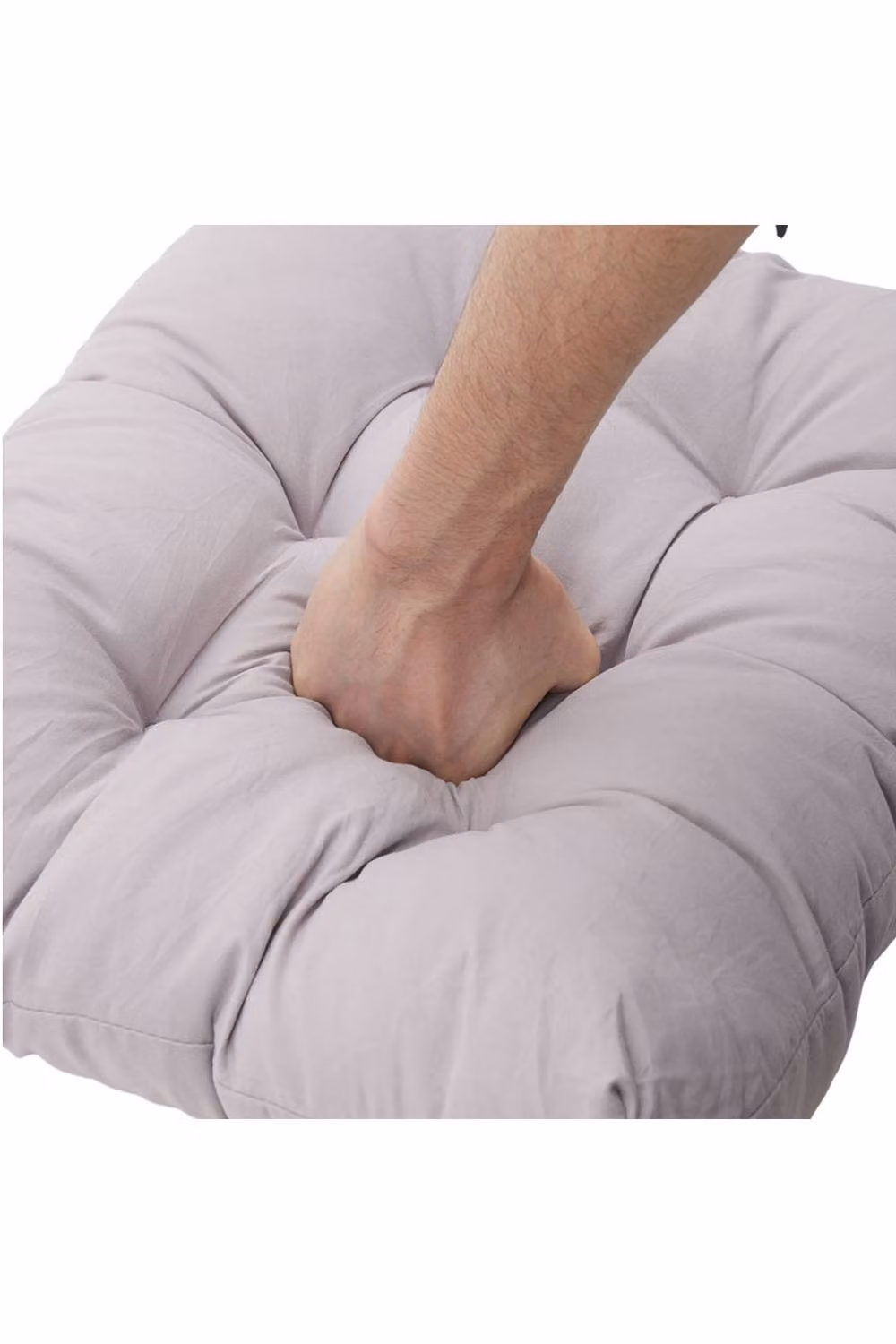 ExtraStar 2-Piece Set of Breathable Outdoor Garden Chair Cushions in Light Grey – 4