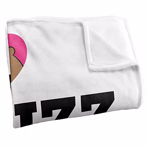 LOGOVISION We Bare Bears Heart Grizz Super Soft White Fleece Throw Blanket W: 152 cm, D: 127 cm – 2