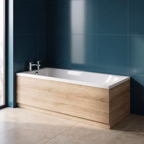 Balterley Wooden Front Bath Panel with Plinth in Bleached Oak, 1700mm Width – 4