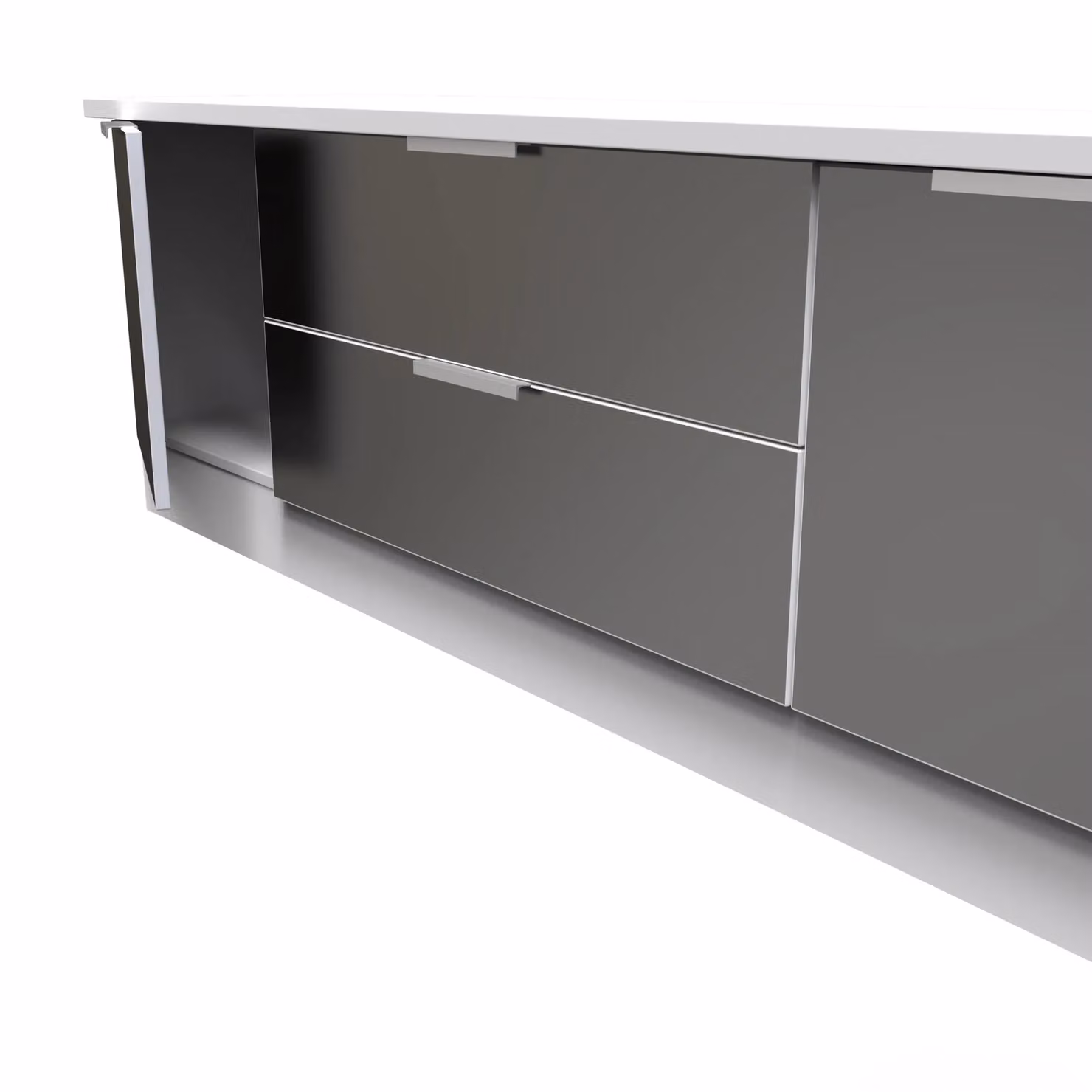 2 U Dover Superwide TV Unit with 2 Doors and 2 Drawers in Matt Black – 4