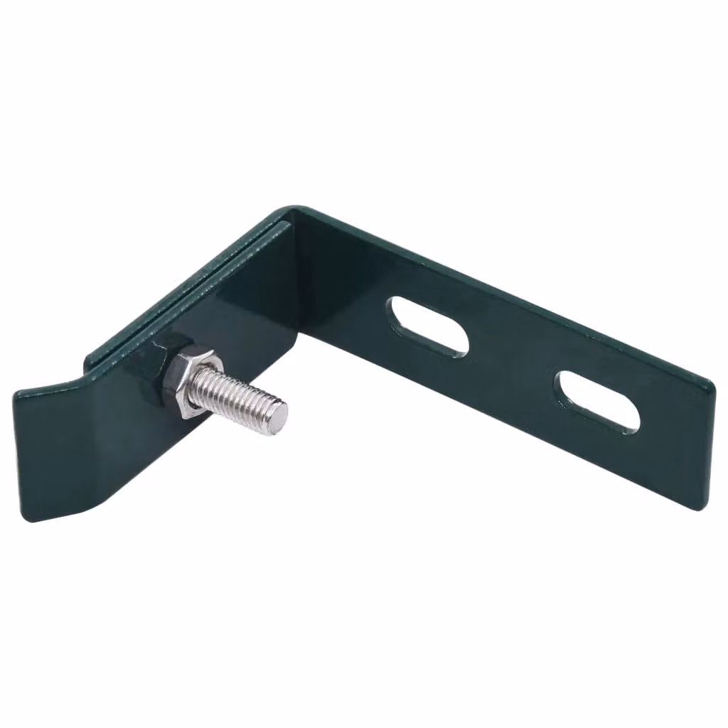 Berkfield Home Wall Mounted Green Double-Bar Mat Corner Connector, 10 Set, Galvanised Stainless Steel – 2