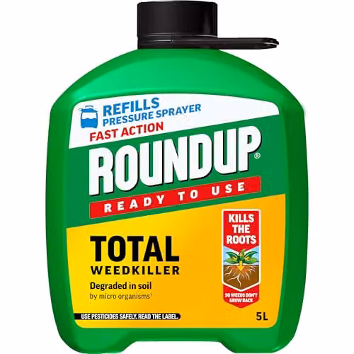 Roundup Fast Action Pump N Go Weed Killer Refill, 5 l, Clear