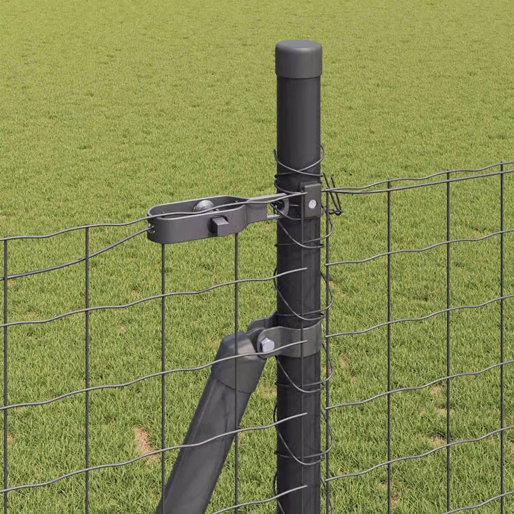 Berkfield Home Set of 26 Grey Round Concrete Fence Posts, W/D/H: 3.2 x 3.2 x 88.5 cm – 2