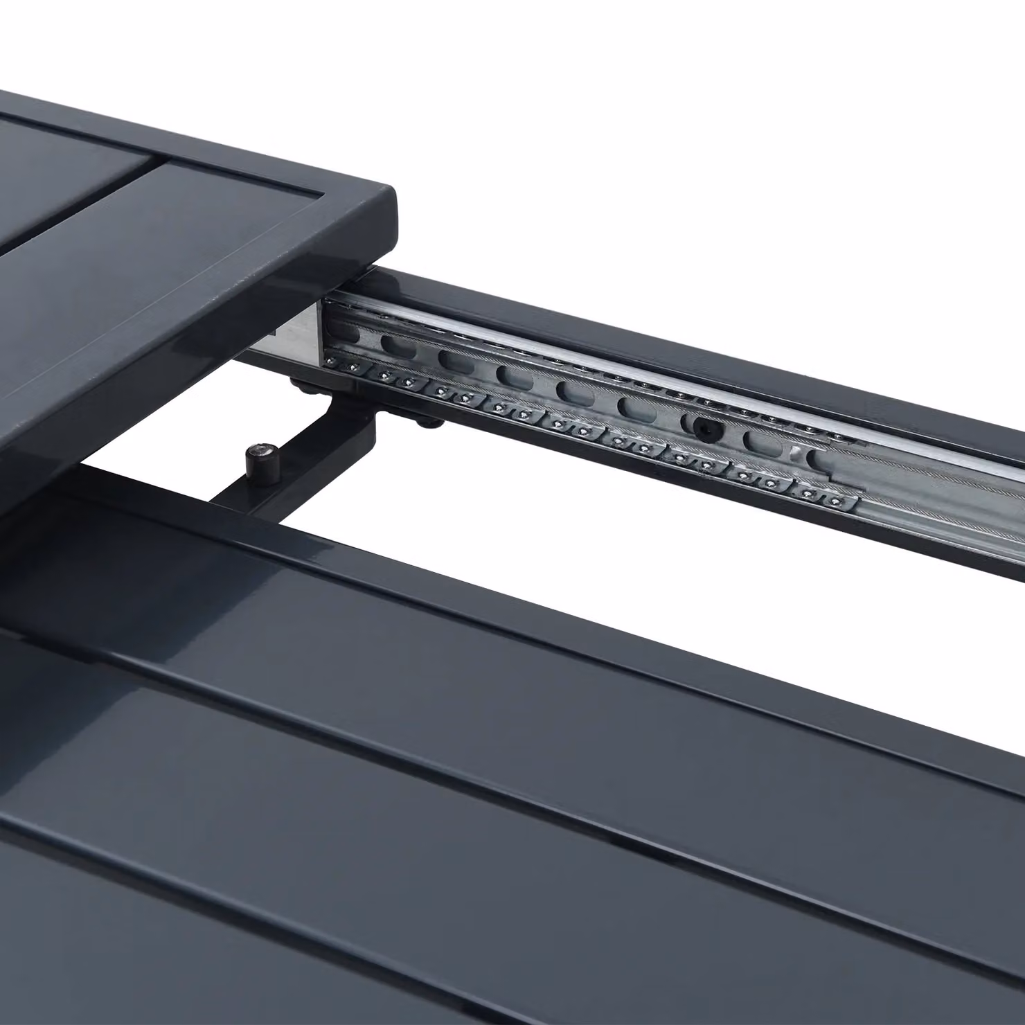 Berkfield Home Extension Tables, 2 Piece Set in Anthracite Grey Metal, W/D/H: 210 x 90 x 73 cm – 4