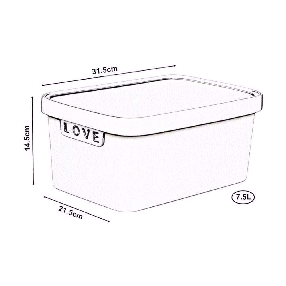 PAWNORA Pack of 3 Plastic Storage Boxes with Lid, 7.5L, Dark Grey – 2