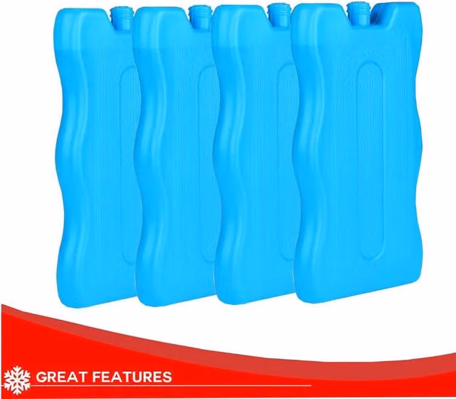 NESTLUNE 4 Reusable Blue Ice Cool Packs for Picnic and Travel