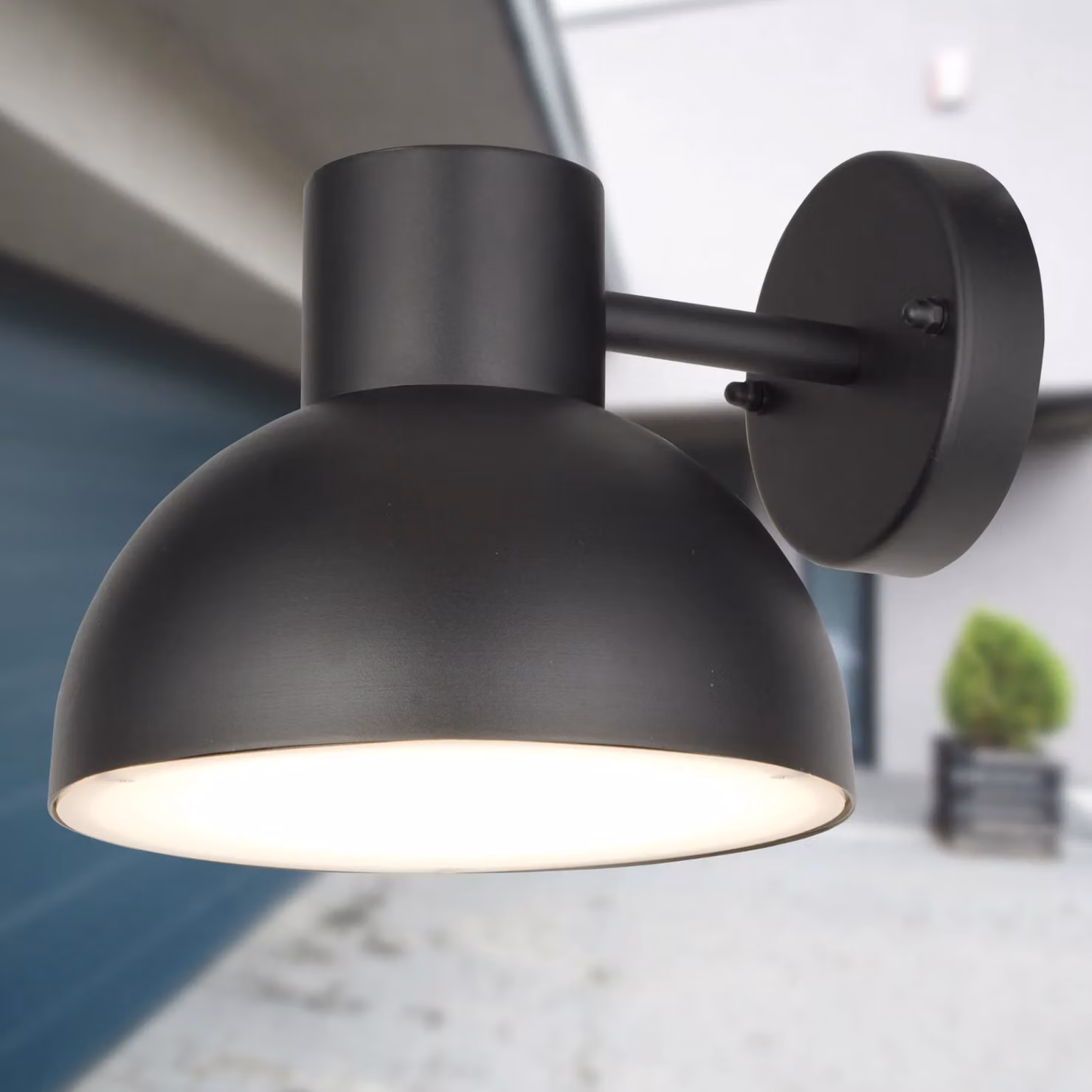 First Choice Lighting Arkle Set of 2 Black IP44 Modern Outdoor Wall Lights – 3