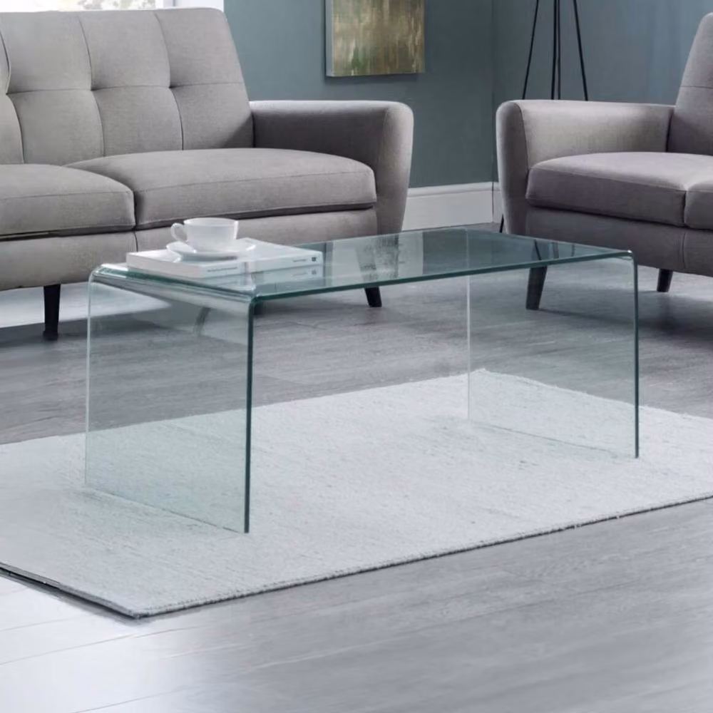 Cheshire Caledon Bent Glass Coffee Table in Clear – 2