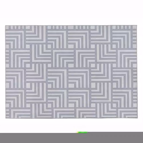Phoenox Textiles Limited Origins Soho Washable Grey Chenille Geometric Rug, W: 160 cm, L: 230 cm