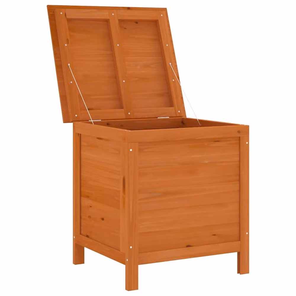 Berkfield Home Garden Storage Box in Brown Solid Wood Fir, W/D/H: 50 x 49 x 56.5 cm – 3
