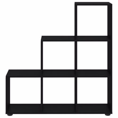 vidaXL Staircase Bookcase in Black Engineered Wood – 4