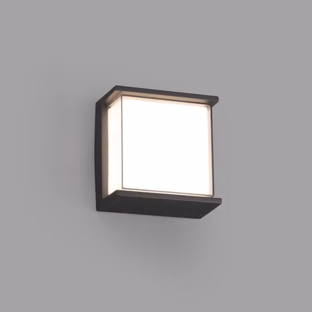 Netlighting Hikari Outdoor LED Wall Light, Grey, 10W, 3000K Warm White, IP65