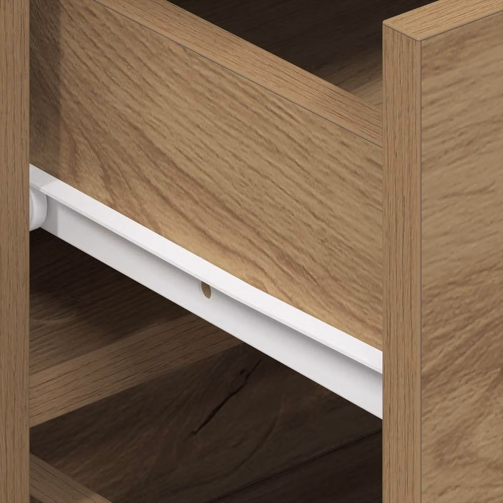 Berkfield Home Artisan Oak Sideboard in Brown, W/D/H: 120 x 36 x 69 cm – 4