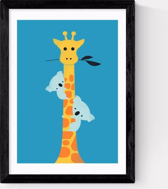 East End Prints I'll Be Your Tree Framed Animal Art in Black and Multicolour