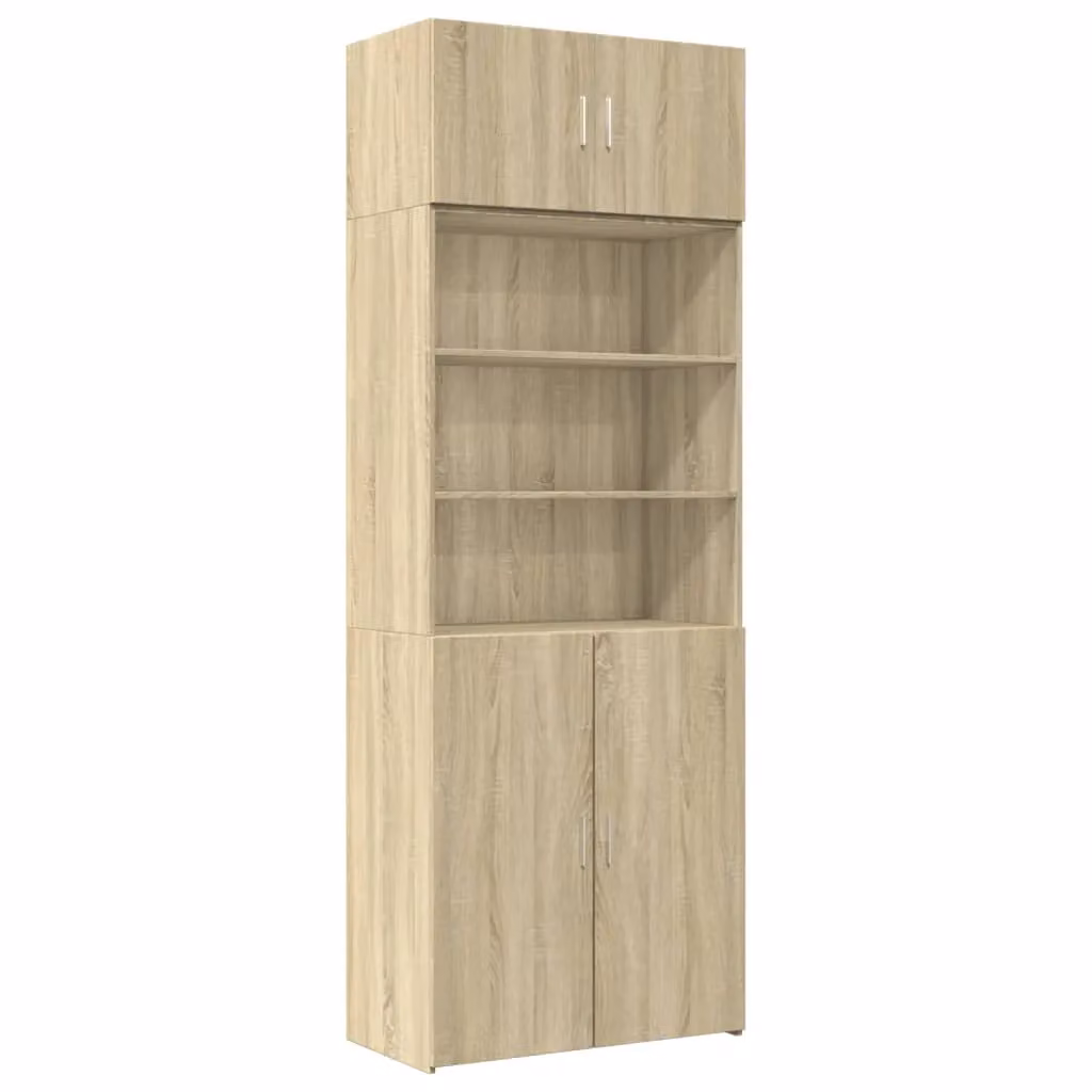 Berkfield Home Freestanding Storage Cabinet in Sonoma Oak Brown, W/D/H: 80 x 42.5 x 225 cm – 2