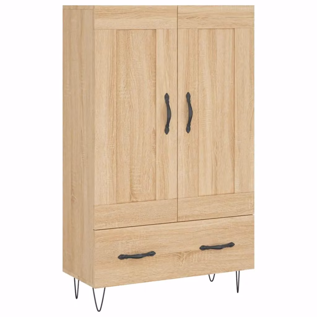 Berkfield Home Sonoma Oak Highboard in Brown, W/D/H: 69.5 x 31 x 115 cm – 2