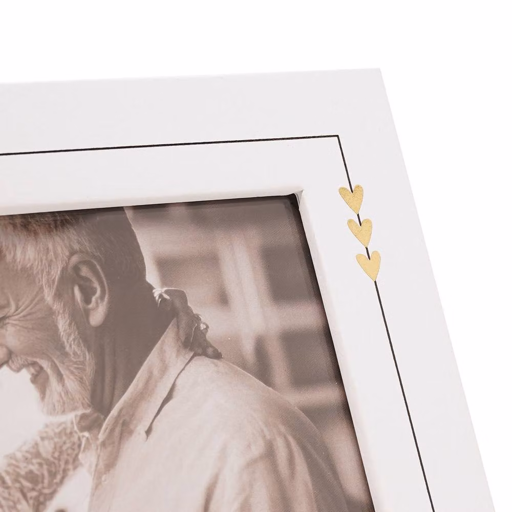 Amore by Juliana Classic Rectangular Single Photo Frame in White for Wedding or Anniversary Gifts, W/H: 15.24 x 15.24 cm – 2