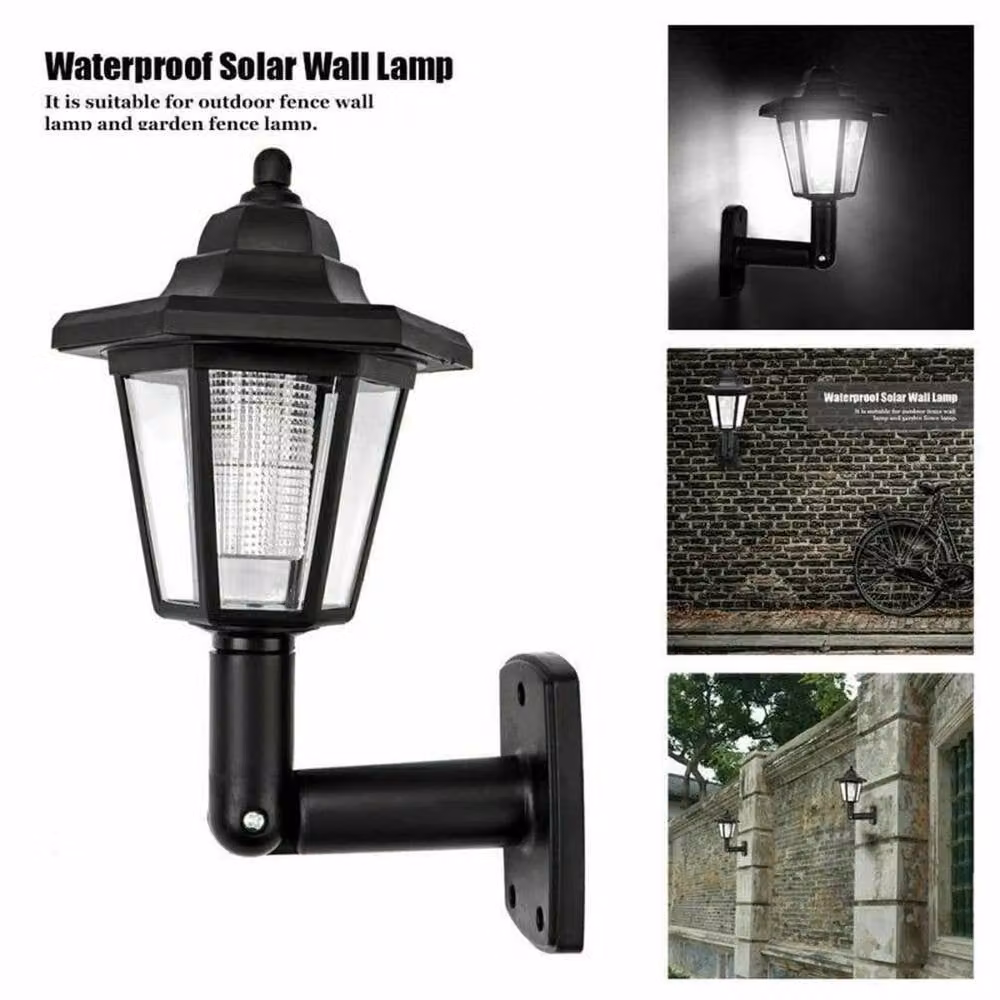 Kelvenix Set of 4 Solar Powered LED Wall Lanterns in Black – 3