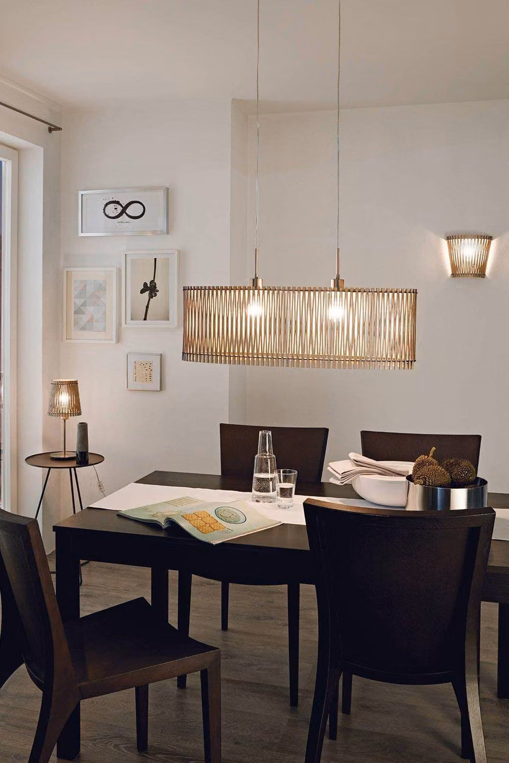 Eglo Sendero Silver and Maple Wood Modern Pendant Light – 2