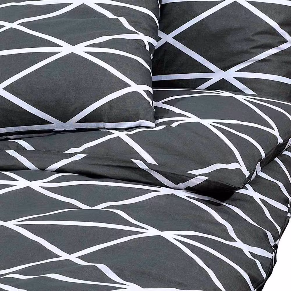 Berkfield Home Grey Cotton Duvet Cover and Pillowcase Set, W: 140 cm, H: 200 cm – 3