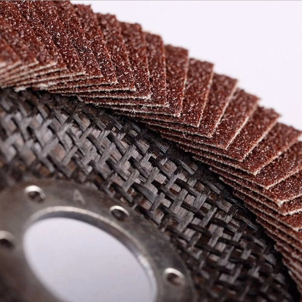 NESTLUNE 50-Piece 60 Grit Flap Grinding Sanding Discs, 115mm, Brown – 6