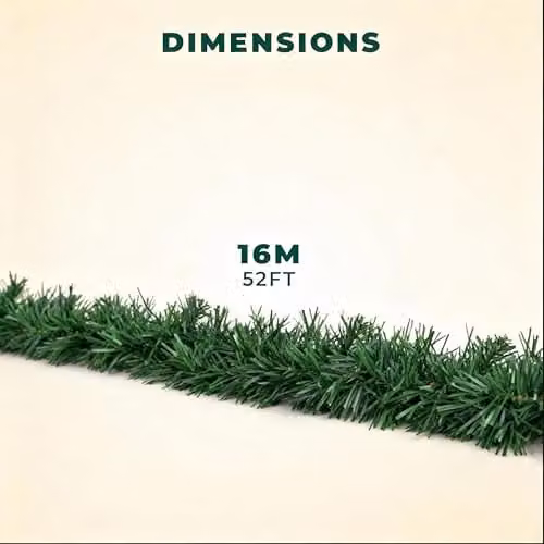 Shatchi 3-Piece Alaskan Green Artificial Christmas Garland Set, 16m Total Length – 3
