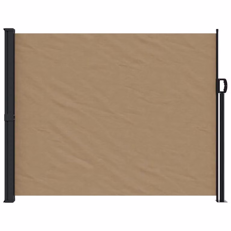 Berkfield Home Retractable Side Awning in Taupe, W/H: 160 x 600 cm