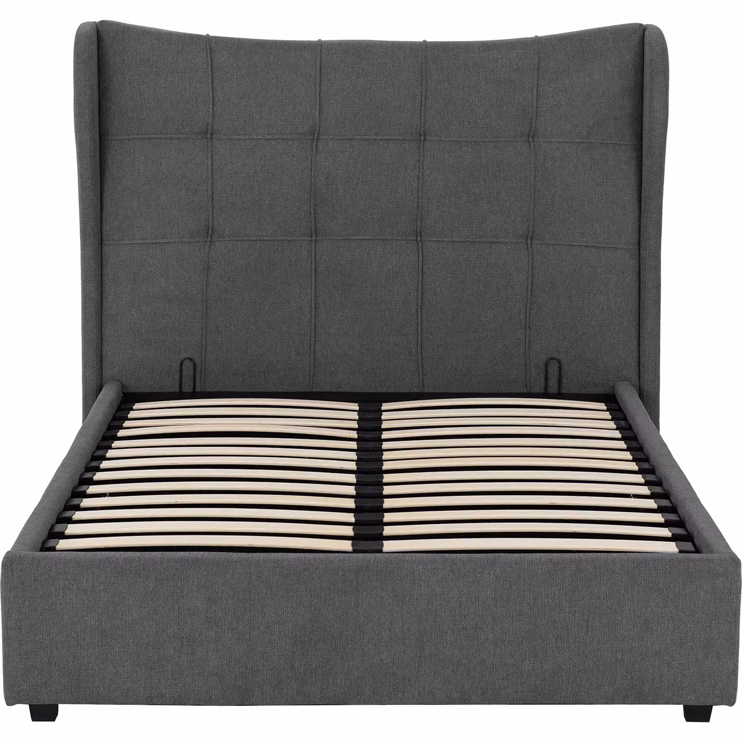 Seconique Verona Double Ottoman Gas Lift Storage Bed in Grey Fabric, W/D/H: 140 x 200 cm – 7