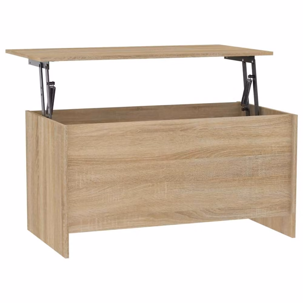 Berkfield Home Sonoma Oak Coffee Table in Brown, W/D/H: 102 x 55.5 x 52.5 cm – 2