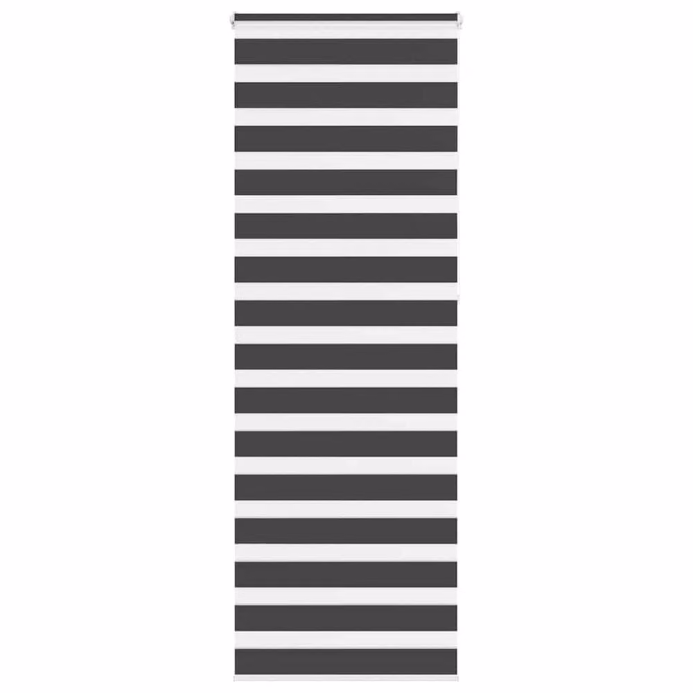 Berkfield Home Elegant Zebra Blind in Black, Polyester Fabric, W: 80 cm, H: 230 cm – 2