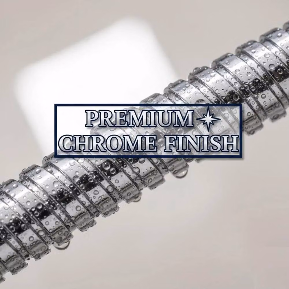 PAWNORA Flexible Chrome Shower Hose in Silver, 1.5m – 4
