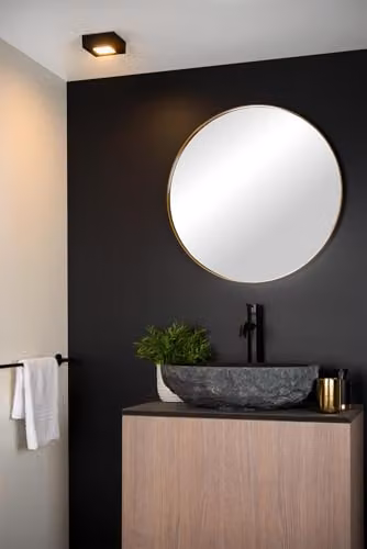 Lucide Brice Dimmable Square LED Flush Ceiling Light for Bathrooms, Black – 3