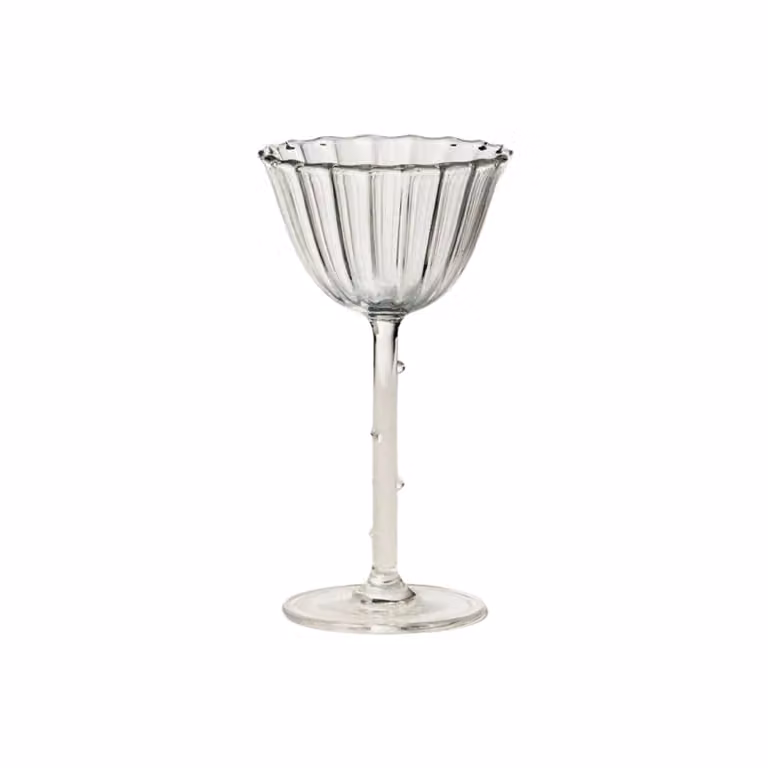 Sophie Lou Jacobsen Cosmo Cordial Cocktail Glass Set of 4, Transparent Floral Design