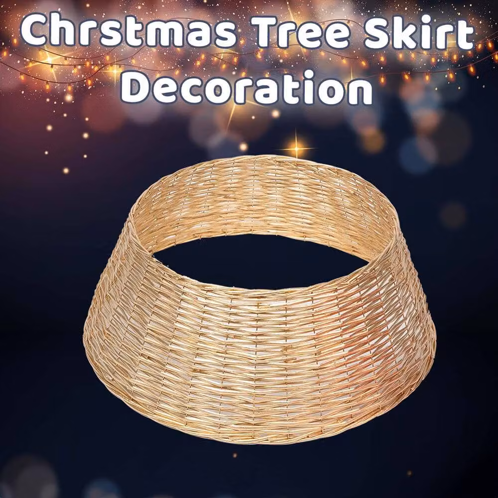 VFM e-Store Gold Christmas Tree Skirt Decoration, W/D/H: 70 x 70 x 70 cm – 2