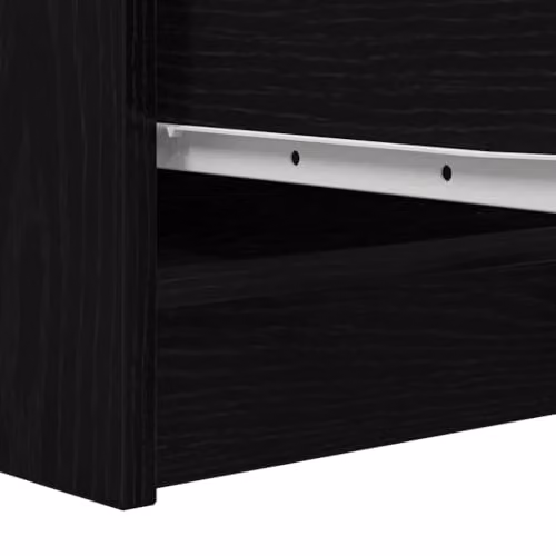 vidaXL Modern Black Sideboard in Black Oak Finish, W/D/H: 29.5 x 34.0 x 76.0 cm – 4