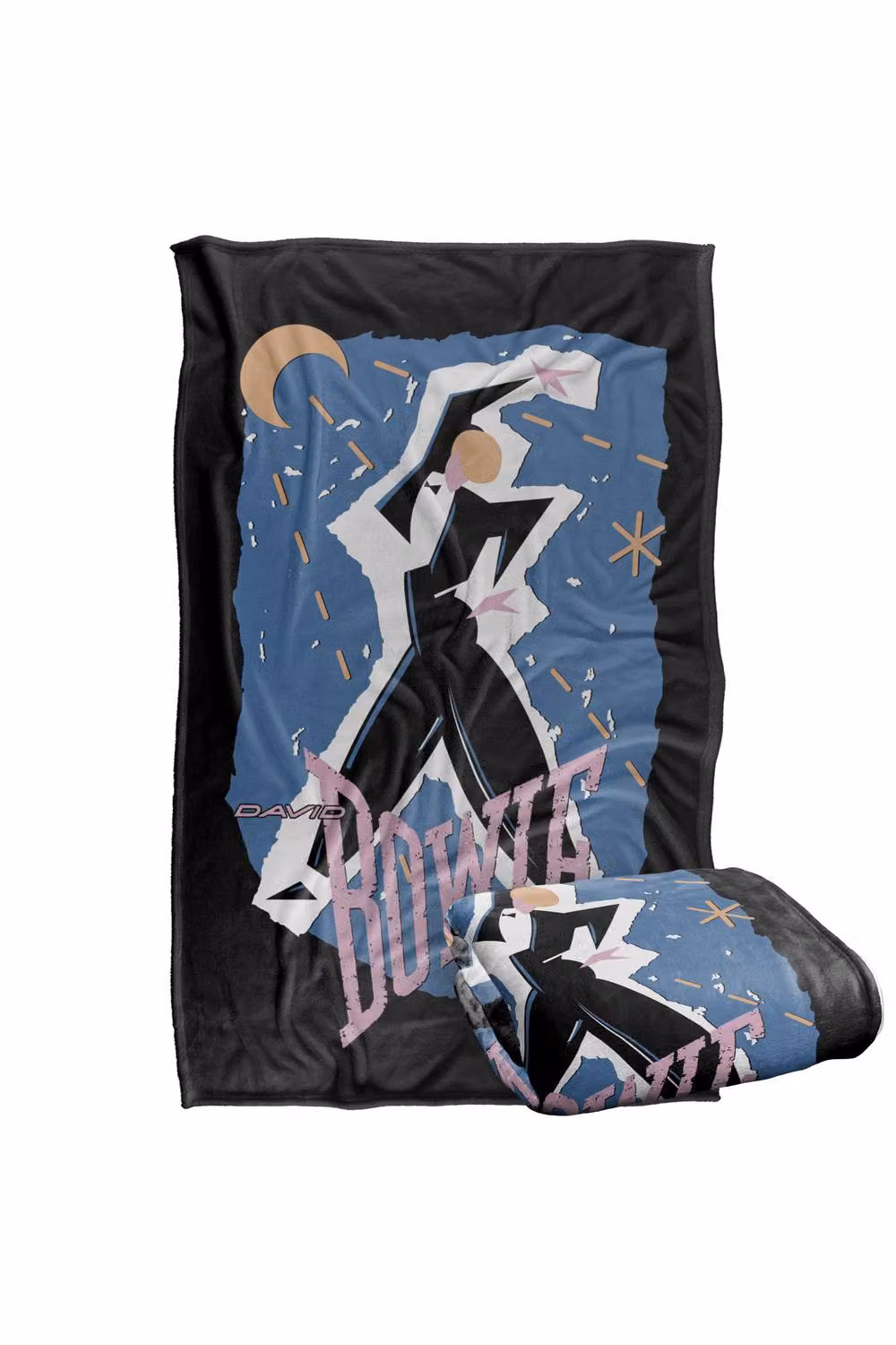 LOGOVISION David Bowie Iconic Guitar Gradient Super Soft Silky Fleece Blanket, Multicolour, W: 91.44 cm x L: 147.32 cm – 6