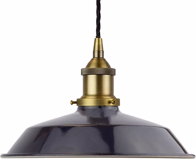 SE Home Trinity Metal Pendant Light in Blue and Gold/Brass